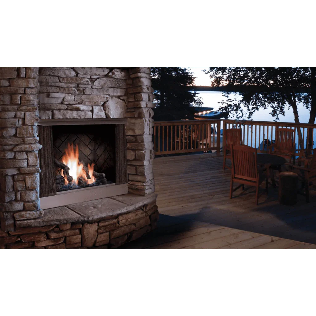 Kingsman OFP42NE 42 IPI Ventless Zero Clearance Outdoor Gas Fireplace