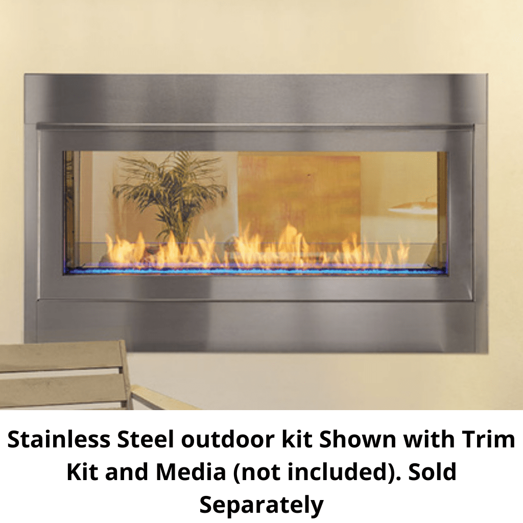 Monessen - See-Through Stainless Steel Outdoor Kit for AVFLST48 Series Fireplaces