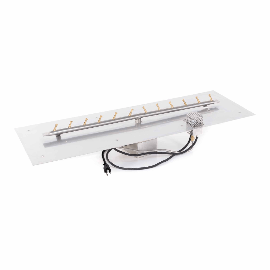 The Outdoor Plus - Rectangular Flat Pan With Stainless Steel Linear Bullet Burner