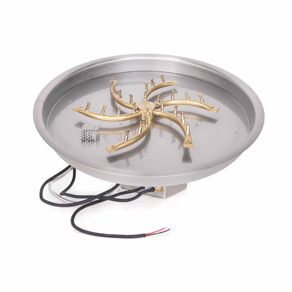 The Outdoor Plus - Round Drop-in Pan With Brass Triple 'S' Bullet Burner