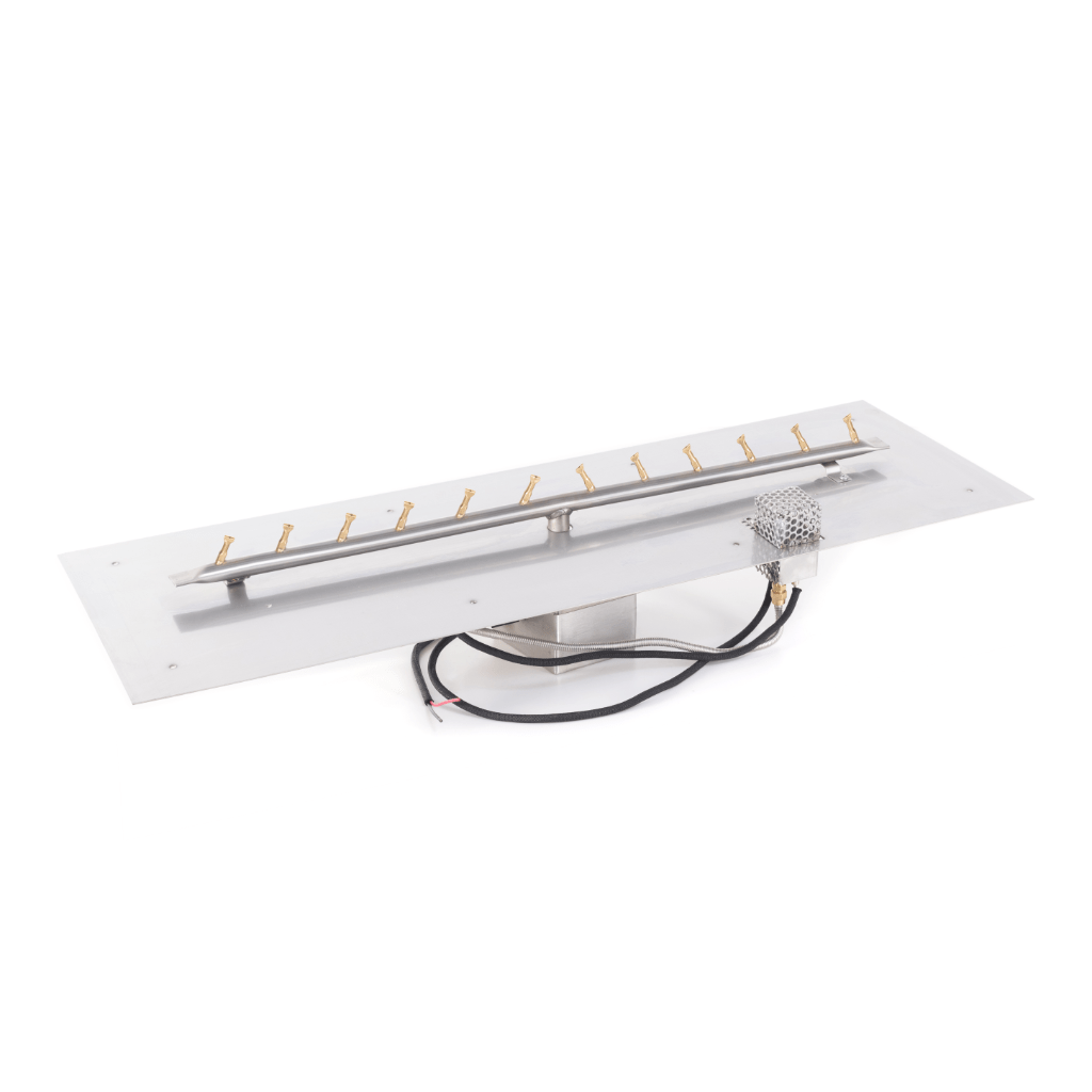 The Outdoor Plus - Rectangular Flat Pan With Stainless Steel Linear Bullet Burner