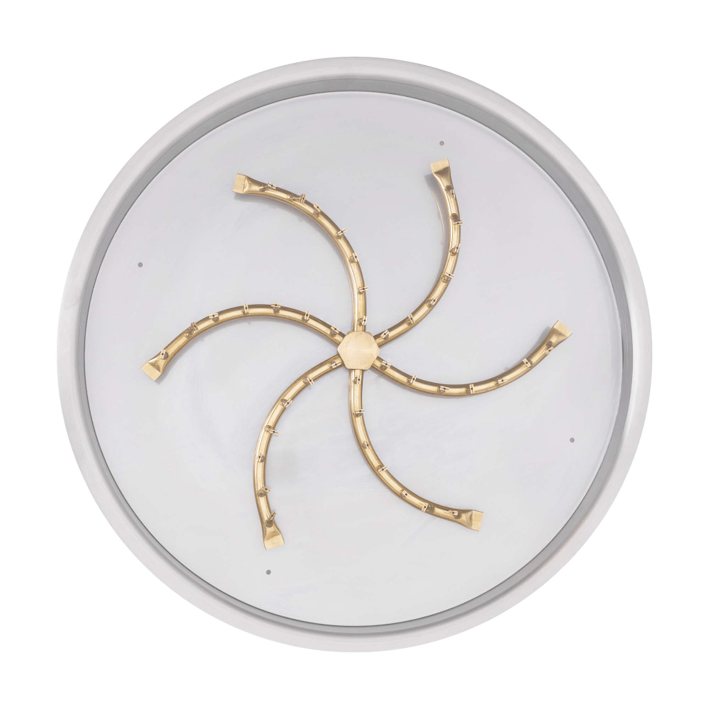 The Outdoor Plus - Round Drop-in Pan With Brass Triple 'S' Bullet Burner