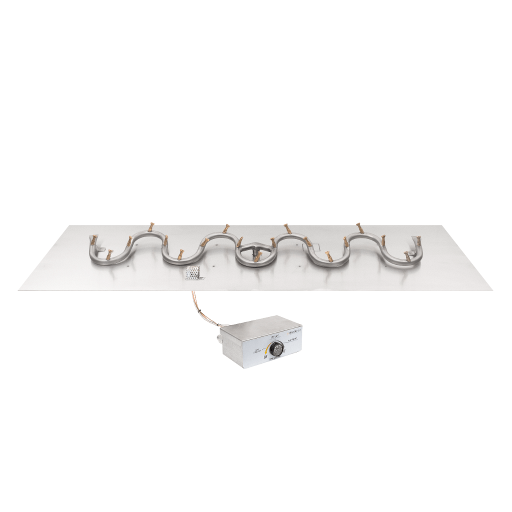 The Outdoor Plus - Rectangular Flat Pan With Stainless Steel Switchback Bullet Burner