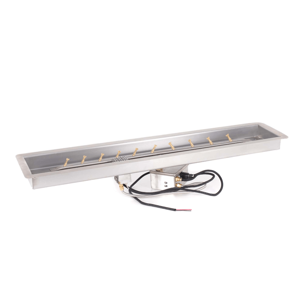 The Outdoor Plus - Rectangular Drop-in Pan With Stainless Steel Linear Bullet Burner