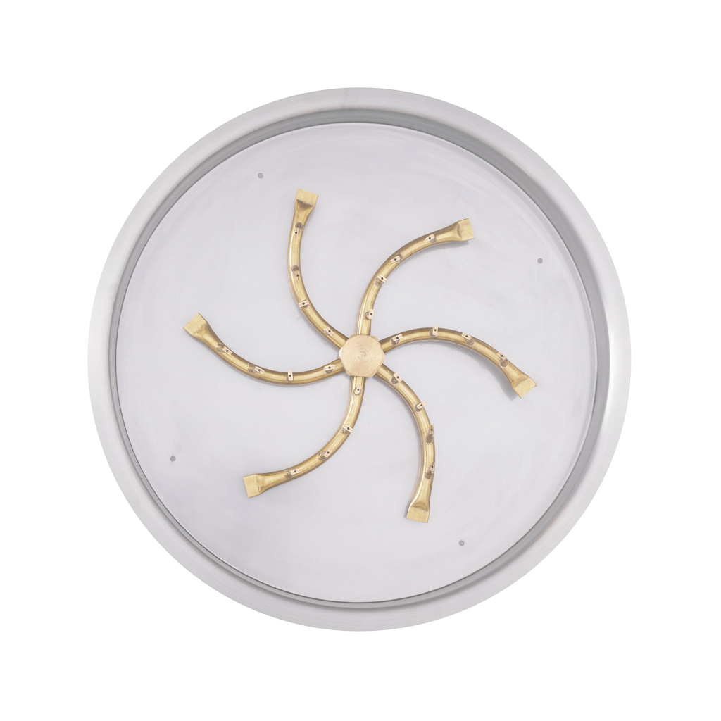 The Outdoor Plus - Round Drop-in Pan With Brass Triple 'S' Bullet Burner