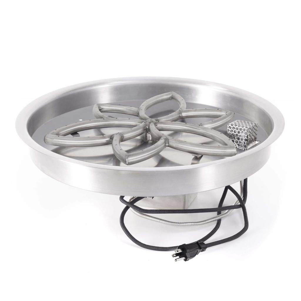 The Outdoor Plus - Round Drop-in Pan With Stainless Steel Lotus Burner