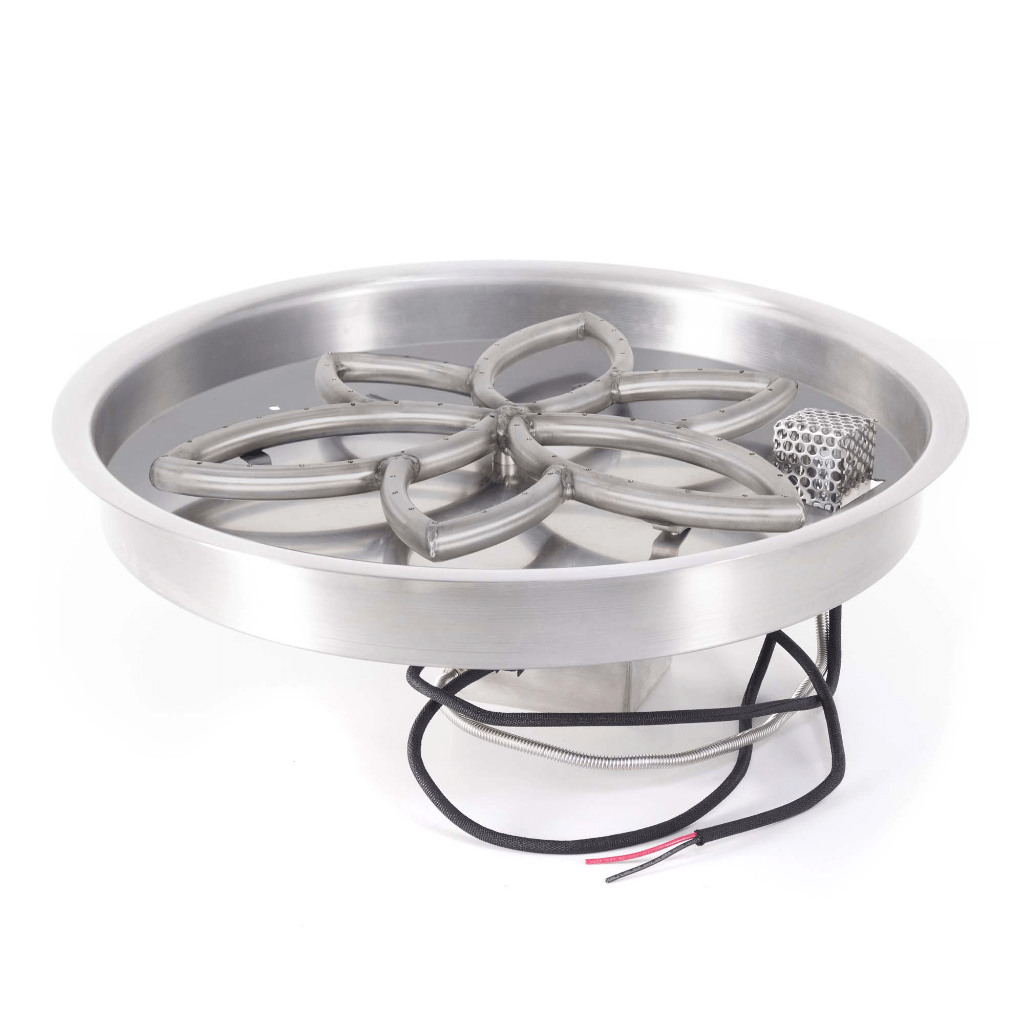 The Outdoor Plus - Round Drop-in Pan With Stainless Steel Lotus Burner