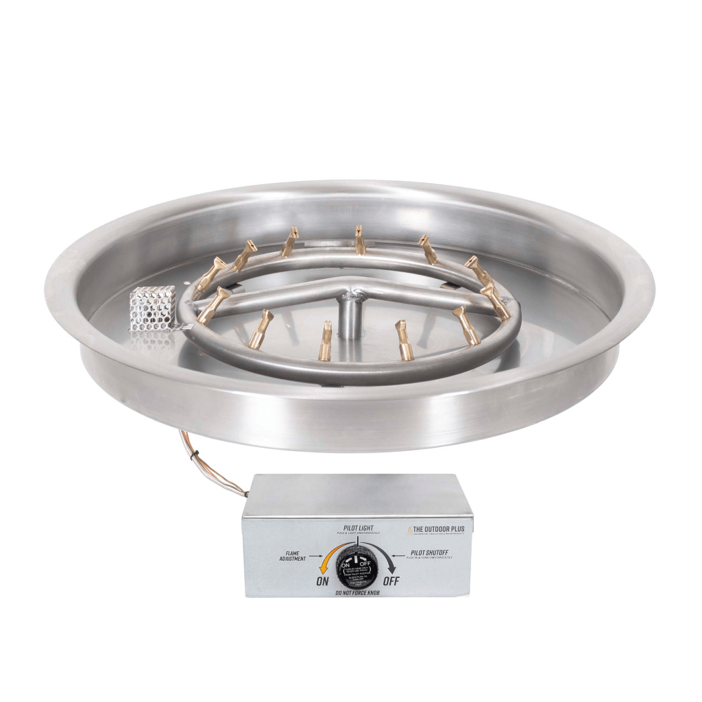 The Outdoor Plus - Round Drop-in Pan With Stainless Steel Round Bullet Burner