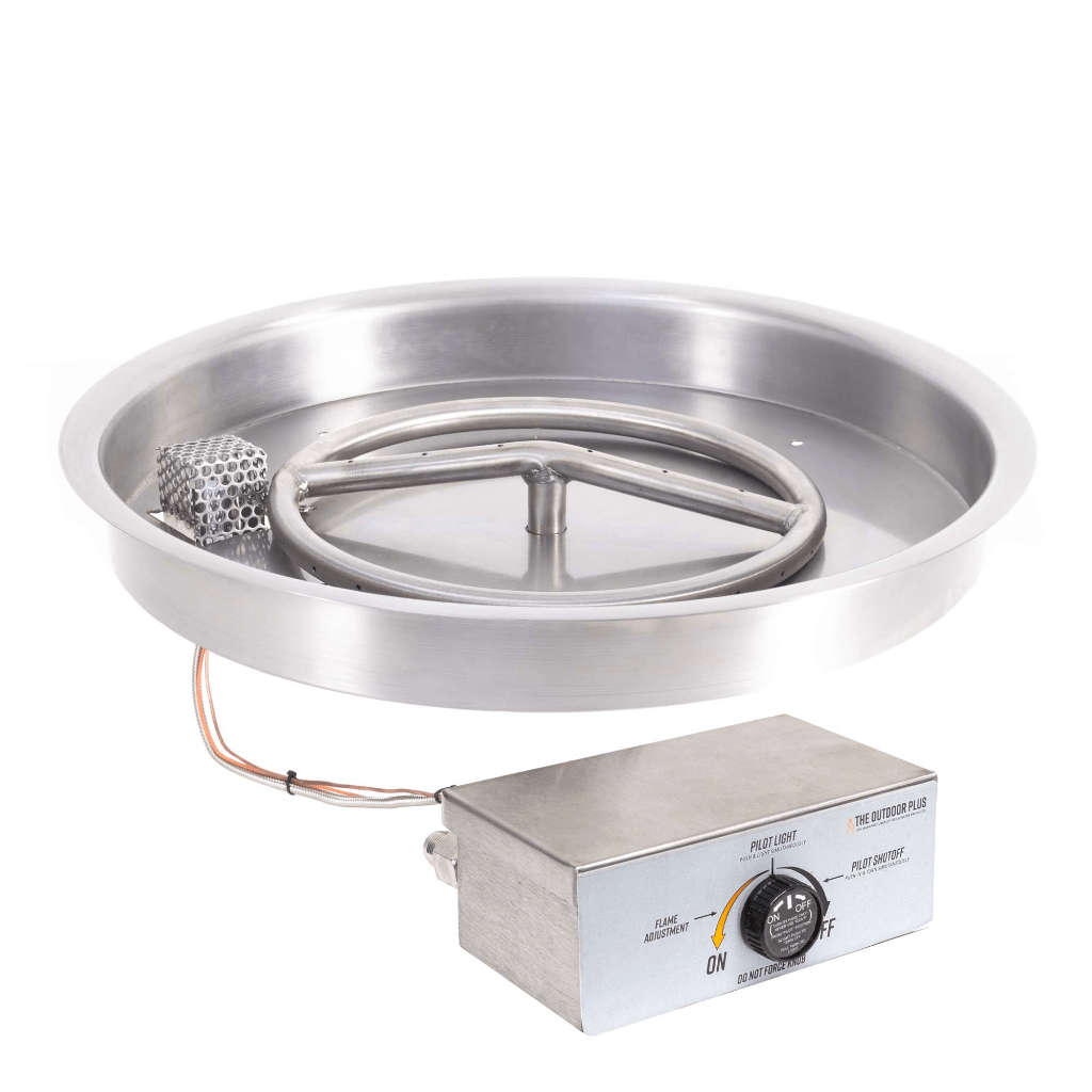 The Outdoor Plus - Round Drop-in Pan With Stainless Steel Round Burner