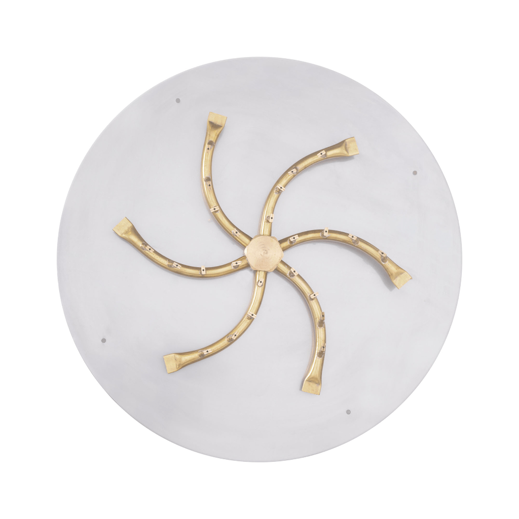 The Outdoor Plus - Round Flat Pan With Brass Triple 'S' Bullet Burner