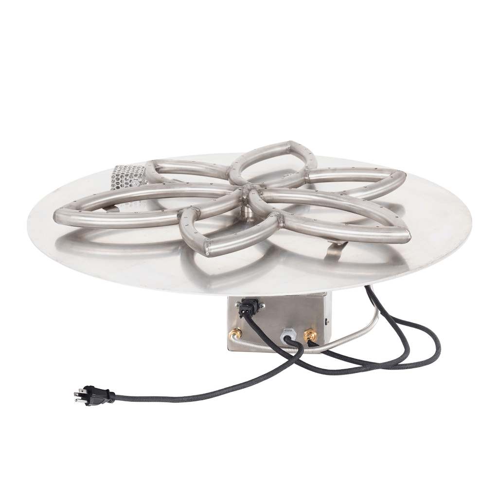 The Outdoor Plus - Round Flat Pan With Stainless Steel Lotus Burner