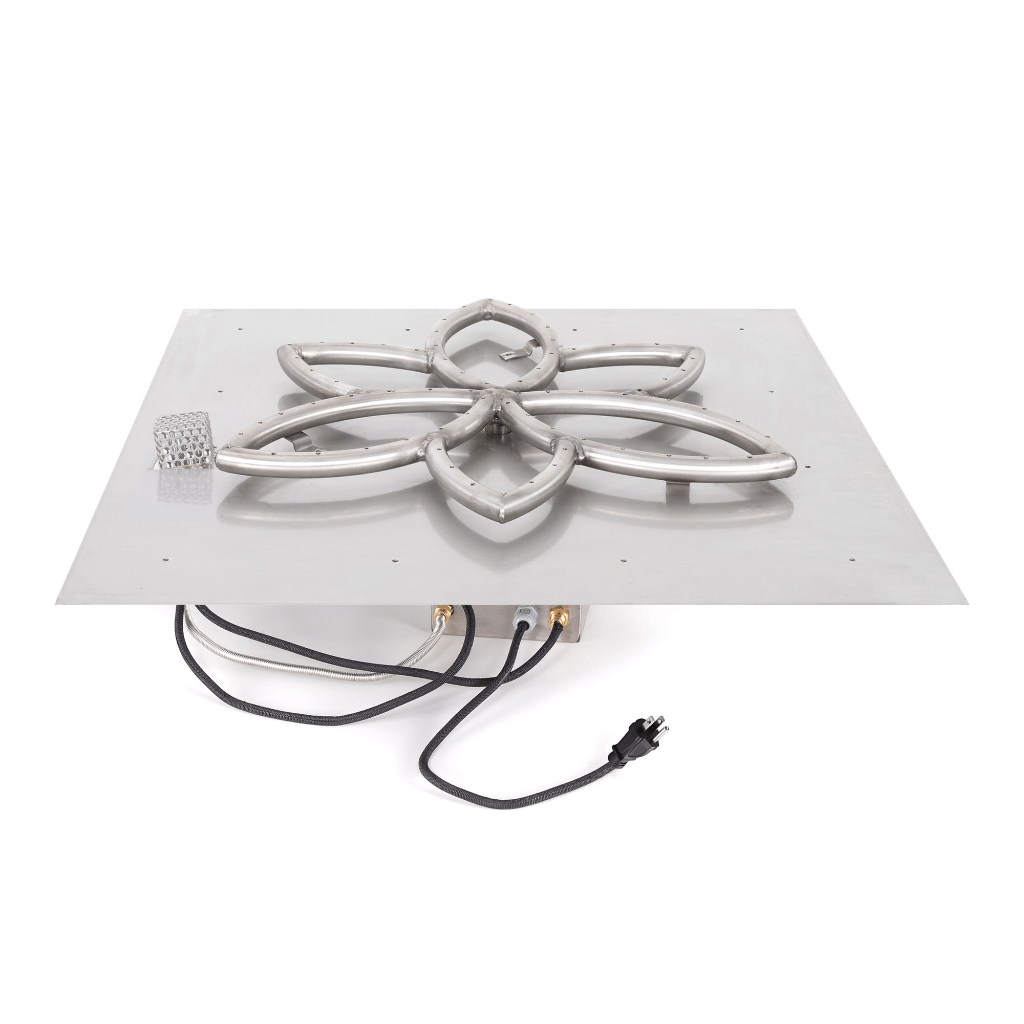 The Outdoor Plus - Square Flat Pan With Stainless Steel Lotus Burner
