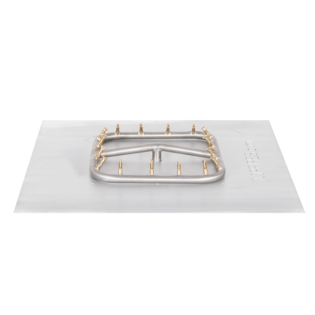 The Outdoor Plus - Square Flat Pan With Stainless Steel Square Bullet Burner