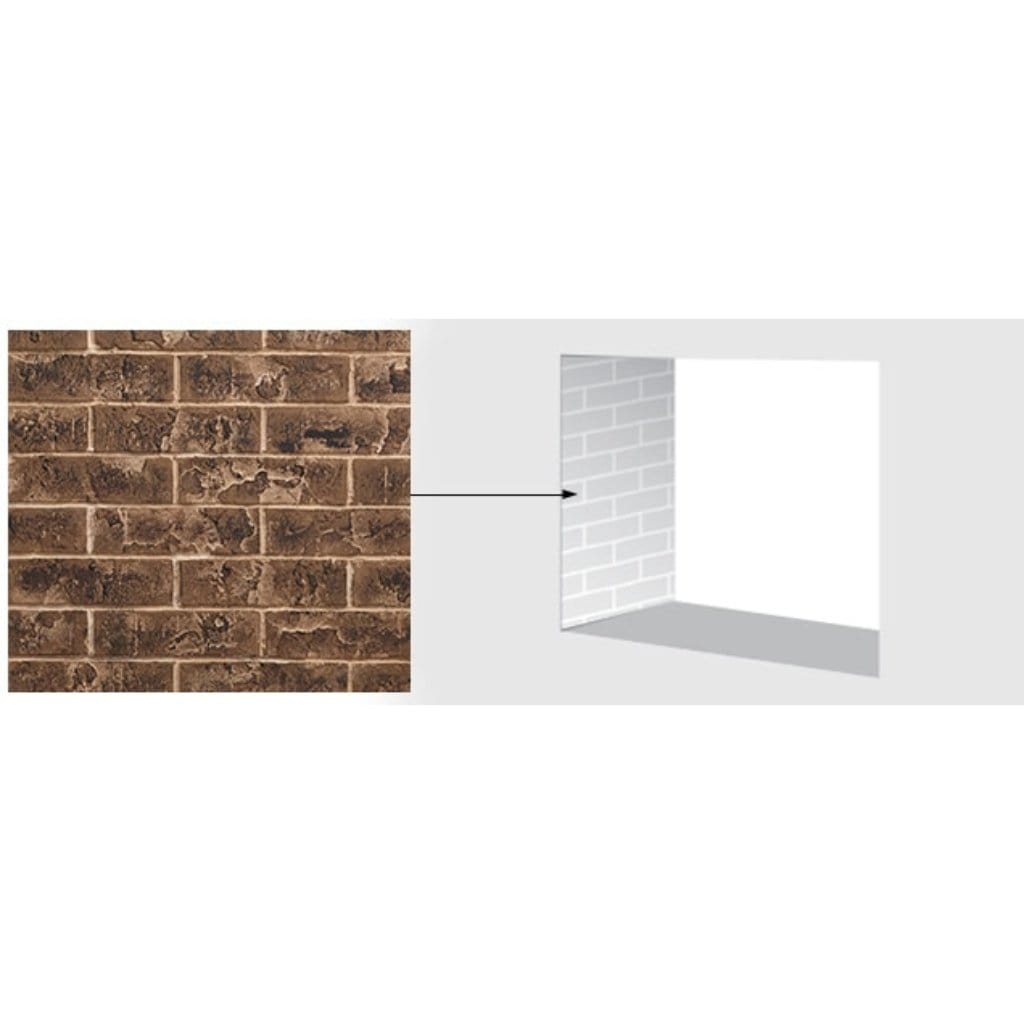 Majestic - Brick Interior Panels for Pearl II Peninsula & See-Through DV Fireplaces