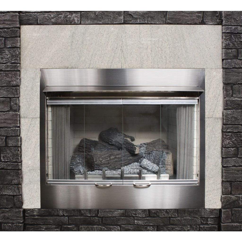 Empire | Carol Rose 42" Bi-Fold Glass Door SS Frame for Premium Outdoor Firebox