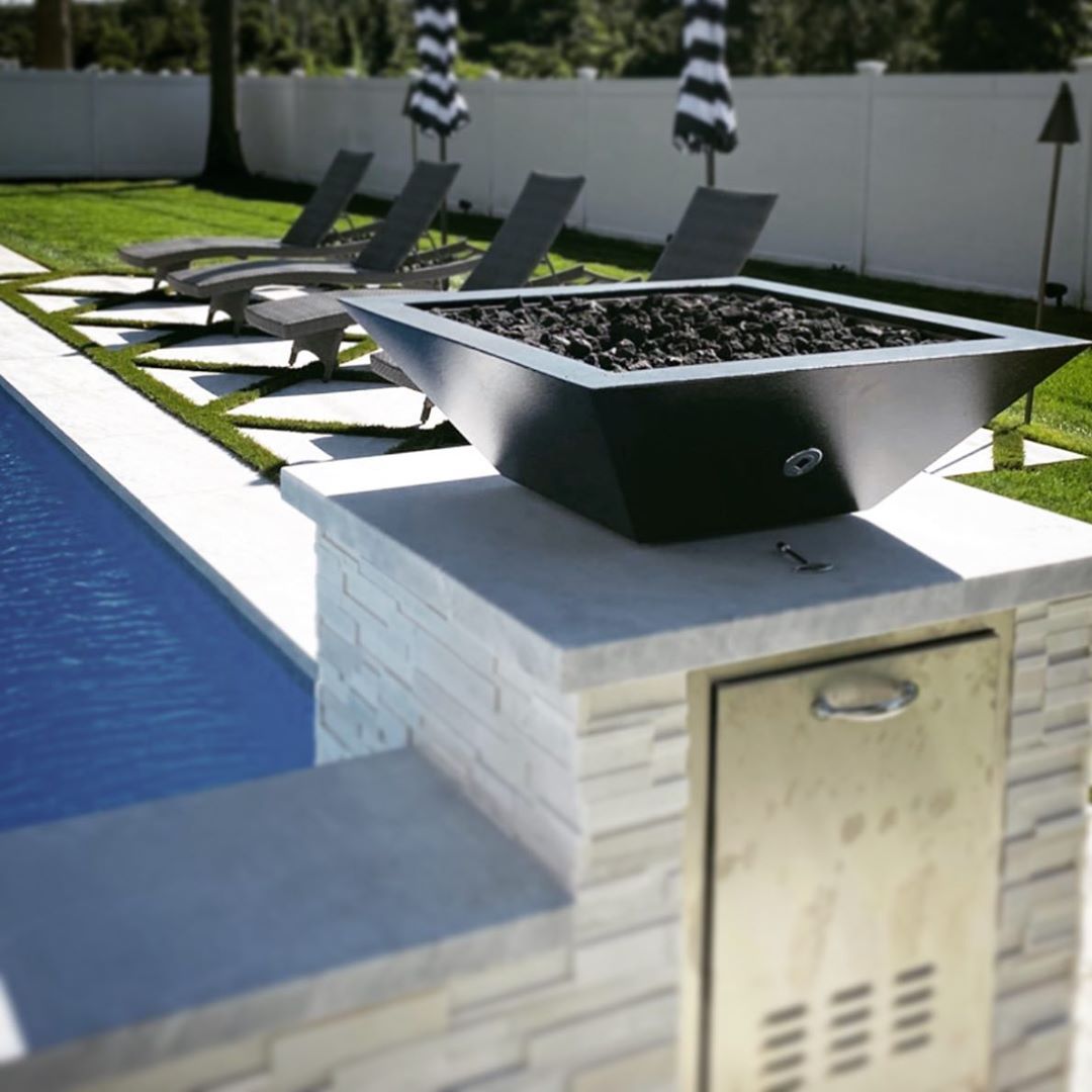 The Outdoor Plus - Maya GFRC Concrete Square Fire Bowl 36"