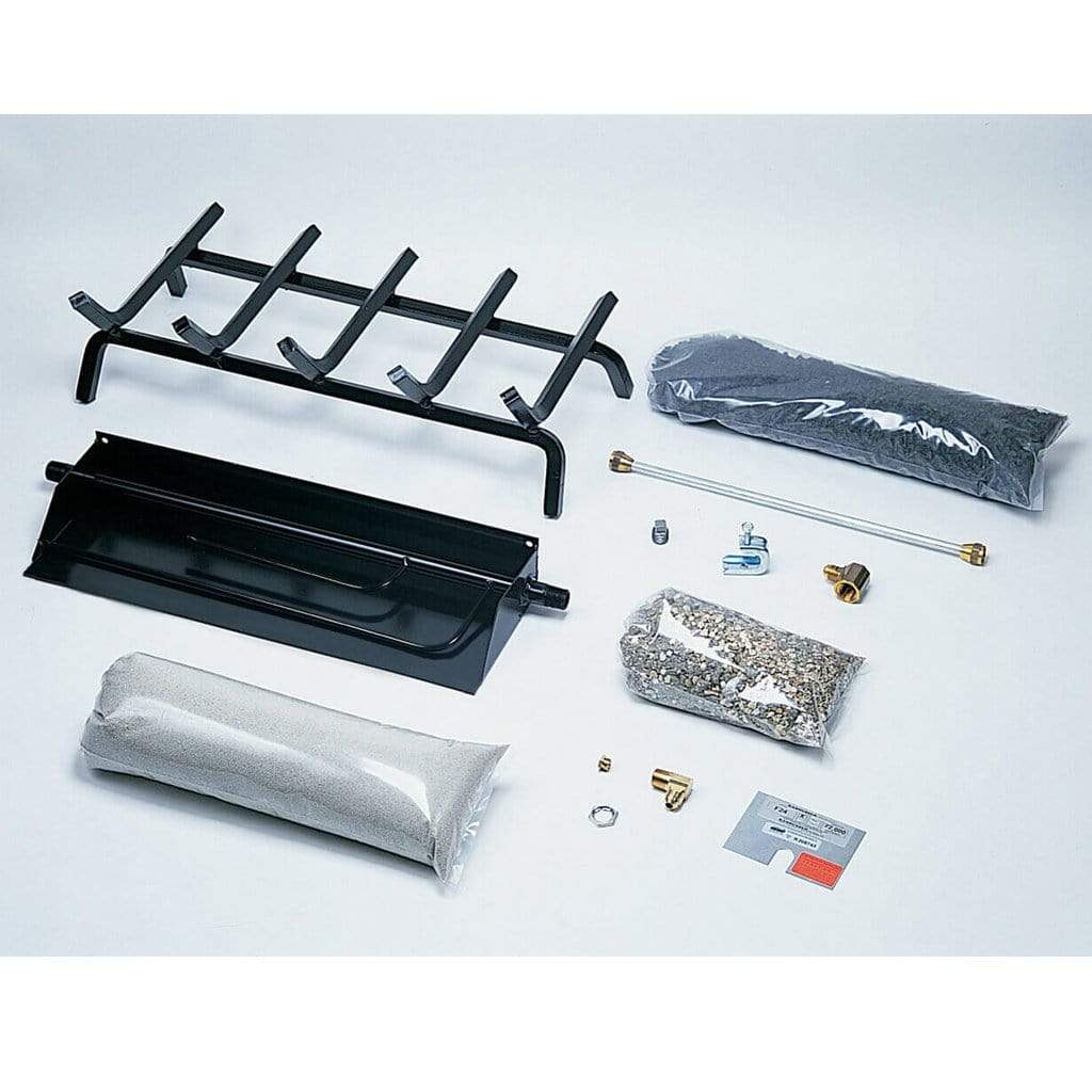 Rasmussen - 18" EnchantFlame Vented Burner and Grate Hearth Kit