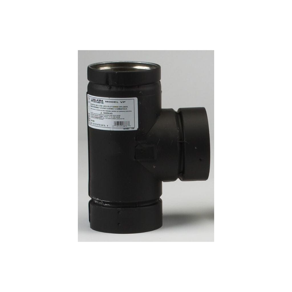 Selkirk - 4"x3" Increaser Tee with Cap (Pellet Vent - VP - Type L)