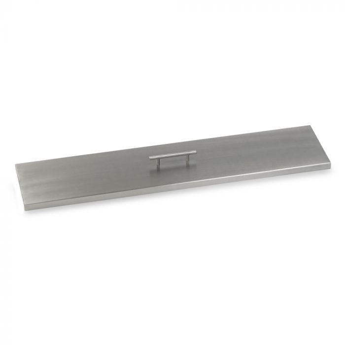 American Fire Glass Stainless Steel Cover for 36" x 6" Linear Drop-In Fire Pit Pan