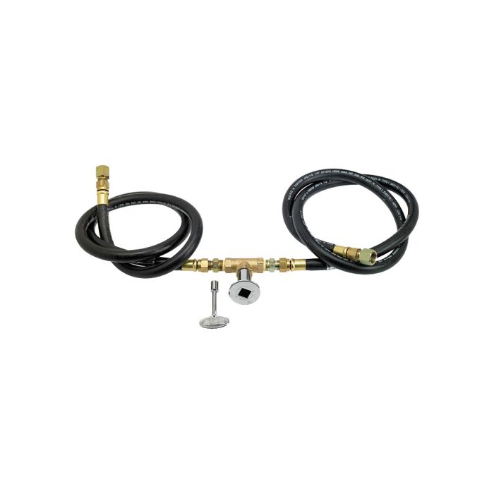 American Fire Glass 48"x 6" Linear Channel Drop-In Pan with Spark Ignition Kit - Natural Gas