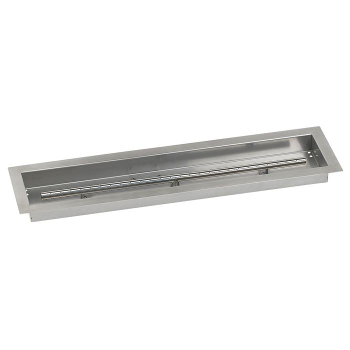 American Fireglass 30"x 6" Linear Drop-In Pan with Match Light Kit - Natural Gas