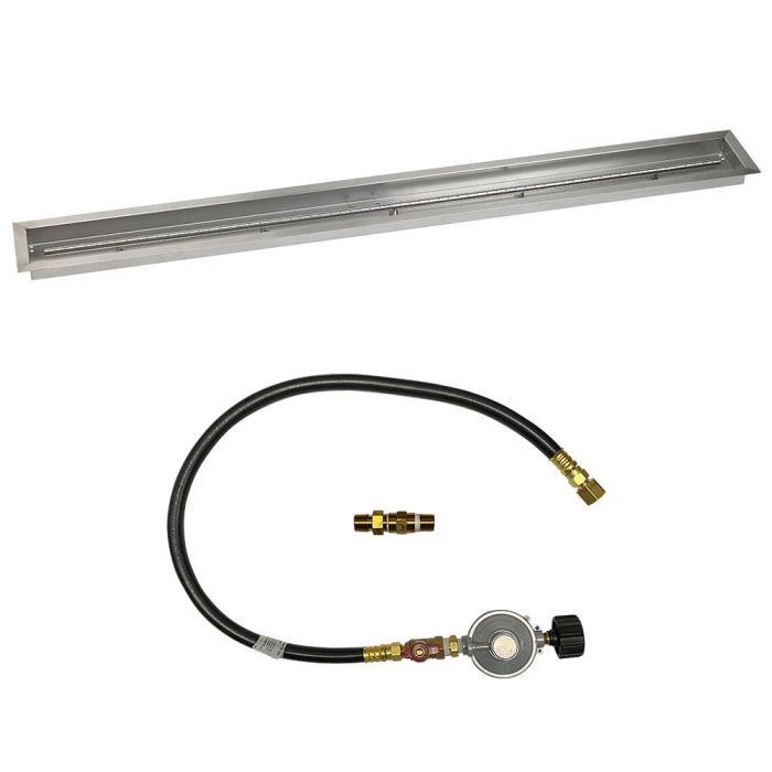 American Fireglass 72"x 6" Linear Drop-In Pan with Match Light Kit - Propane