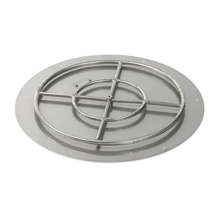 American Fireglass 36" Round Flat Pan with Match Light Kit (24" Ring) - Natural Gas