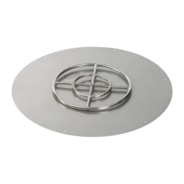 American Fireglass 30" Round Flat Pan with Match Light Kit (18" Ring) - Propane