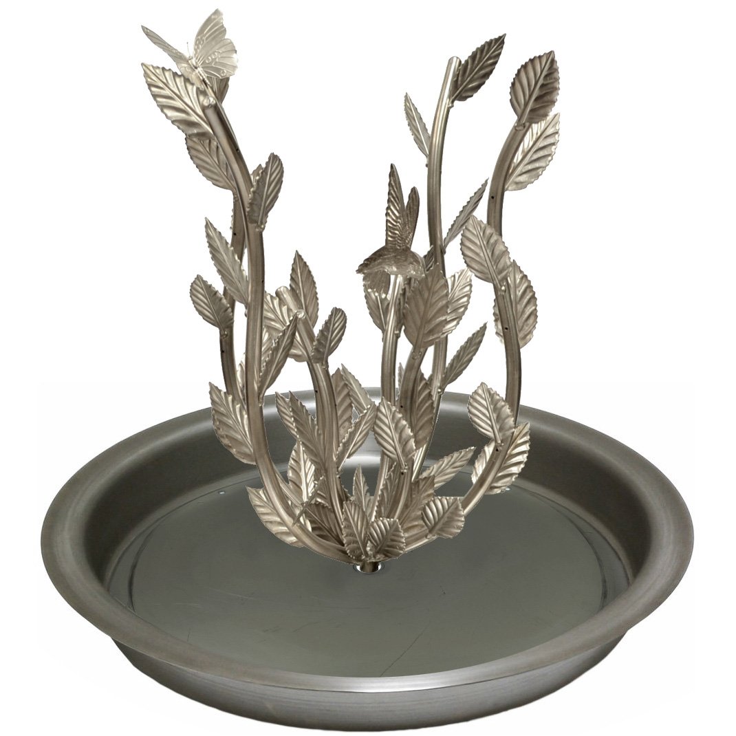 The Outdoor Plus - Stainless Steel Gas Burning Bush Ornamental Burner for Fire Bowls and Pits 16"