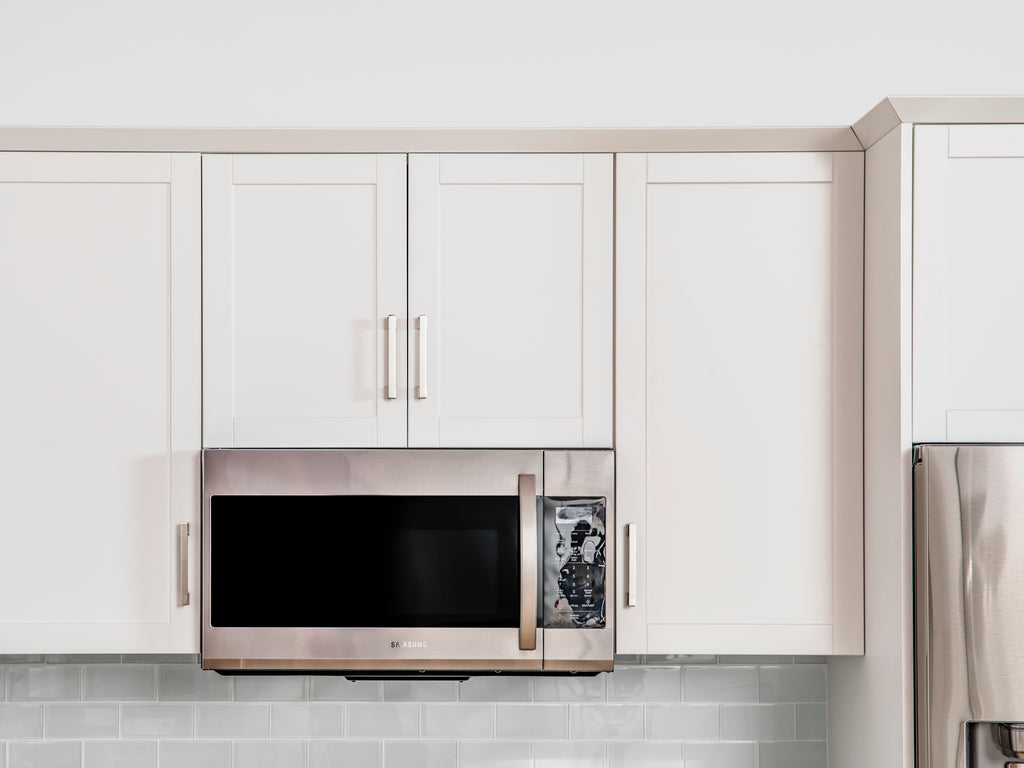 Home Grey Above Stove Cabinet, 30 Inch