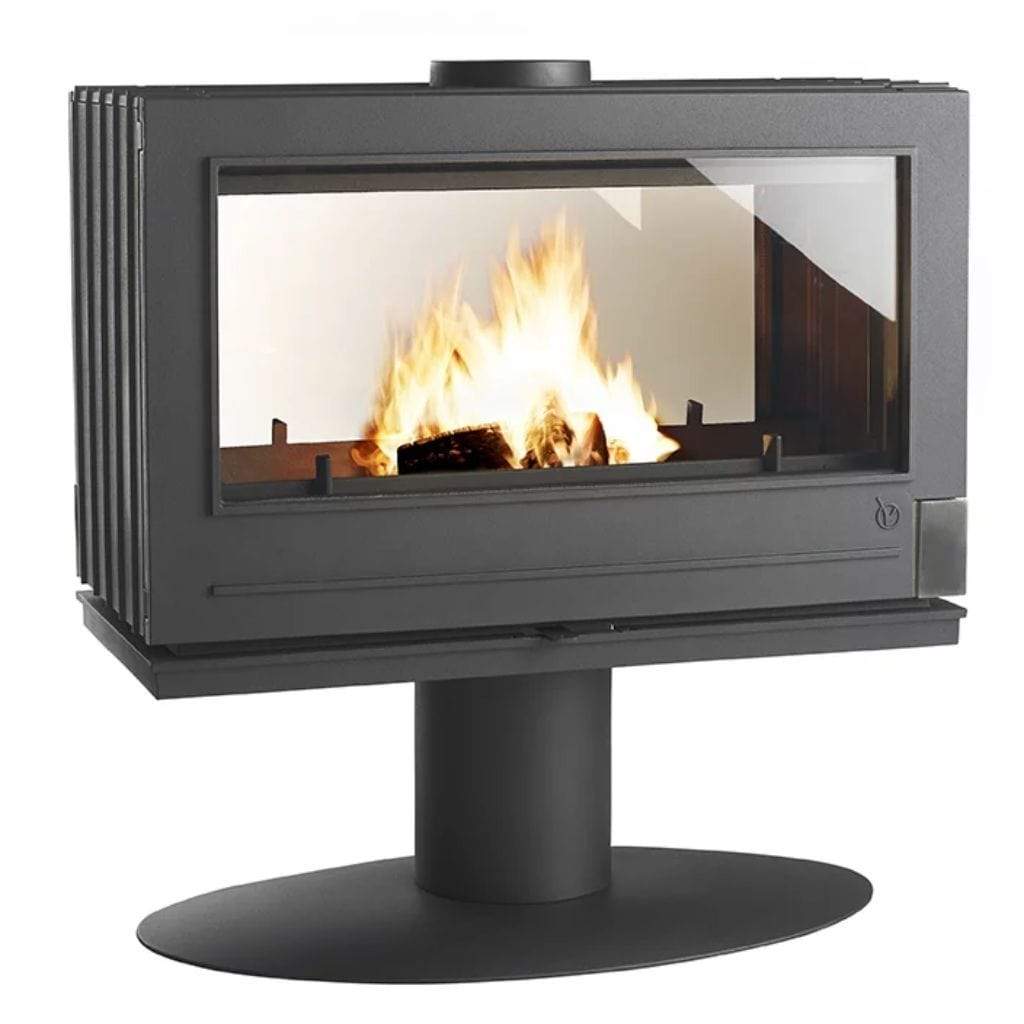 Invicta Nelson 36" Contemporain Cast Iron See Through Wood Stove