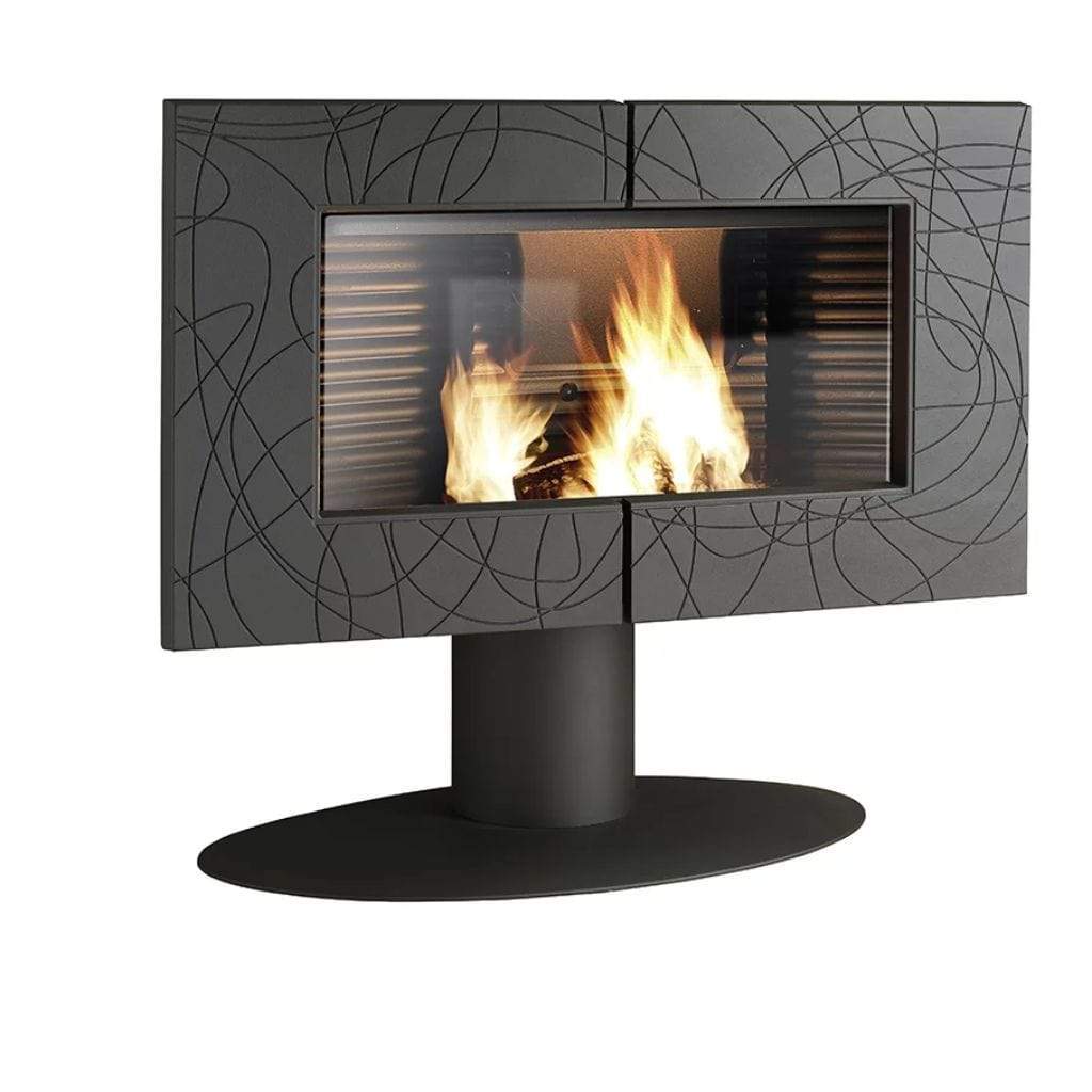 Invicta 40" Symphonia Contemporain Cast Iron Wood Burning Stove