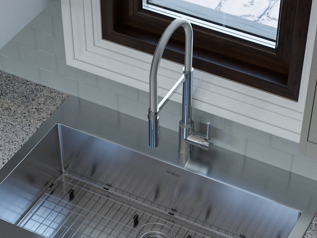Pro Double Action Spray Flex Pull-Down Faucet