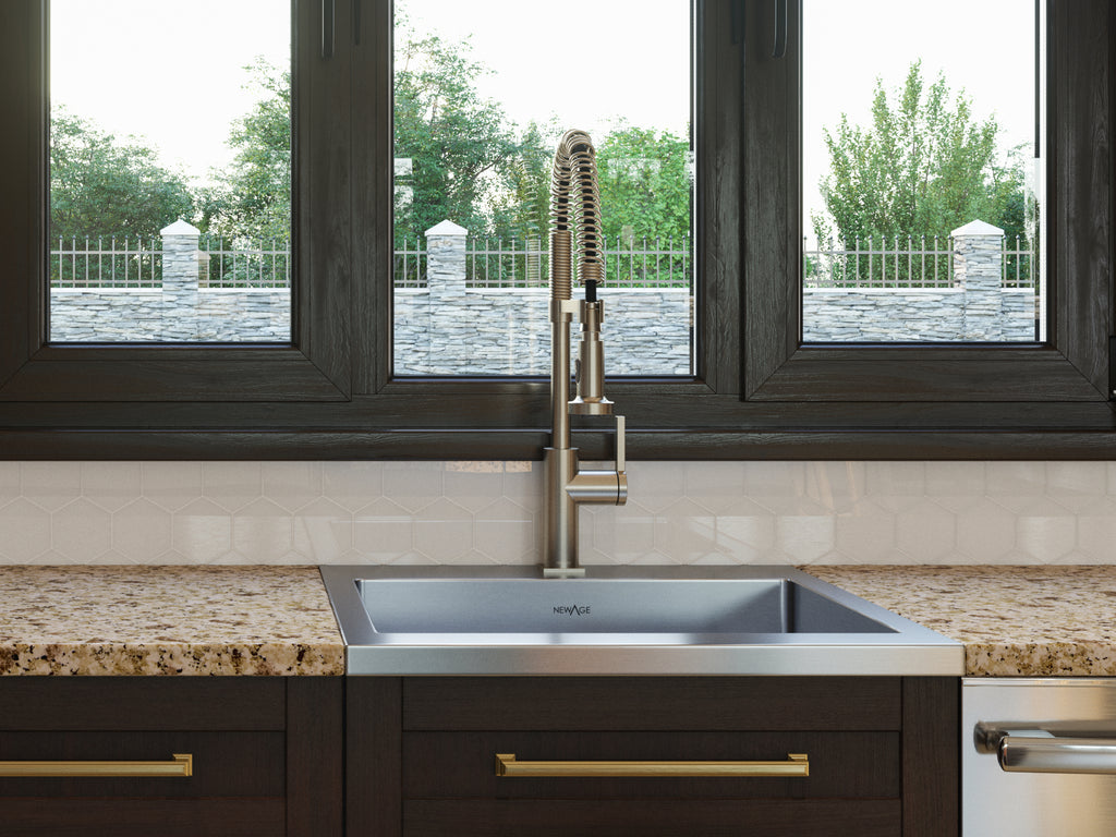 Commercial Pull Down Double Action Spray Faucet